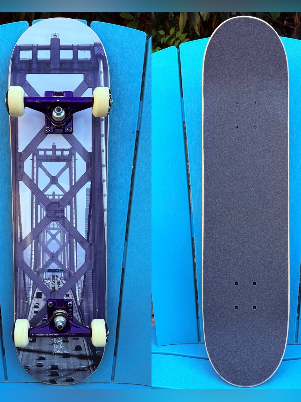 SF Skate Club Oakland Bay Bridge Complete Skateboard 7.75” Venture 5.0 Lo Trucks